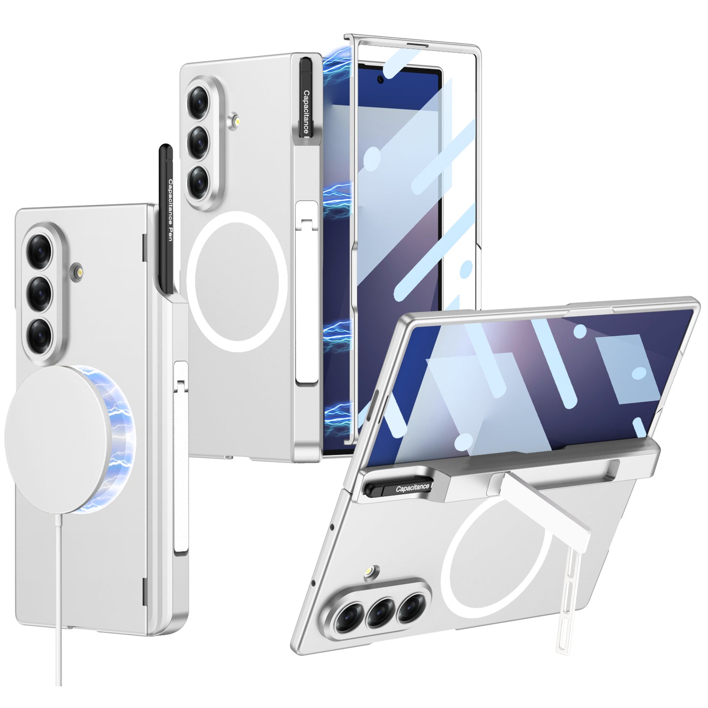 Magnetic Hinge Hidden Bracket All-included Case With Pen Box For Galaxy Z Fold 7