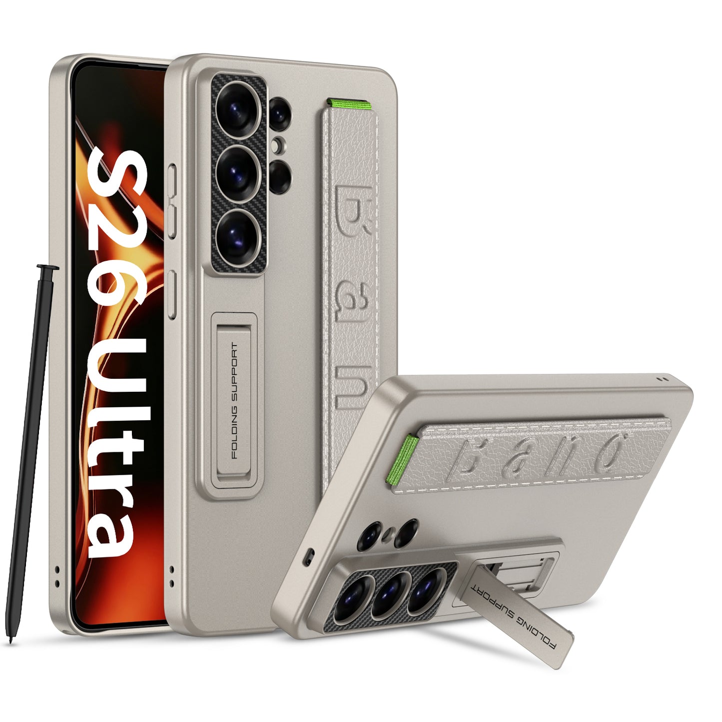 Luxury Wristband Holder Invisible Bracket Phone Case For Galaxy S26 S25 S24 S23 S22 Ultra Plus