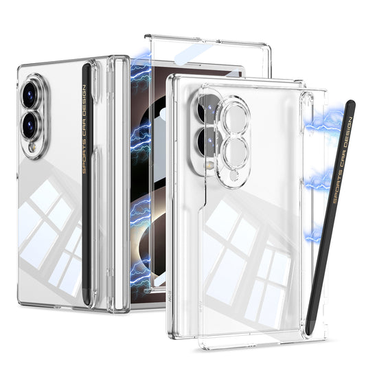 Magnetic Hinge Protective Phone Case With Pen-slot & Stylus & Screen Glass Flim For Galaxy Z Fold8 Wide Ultra