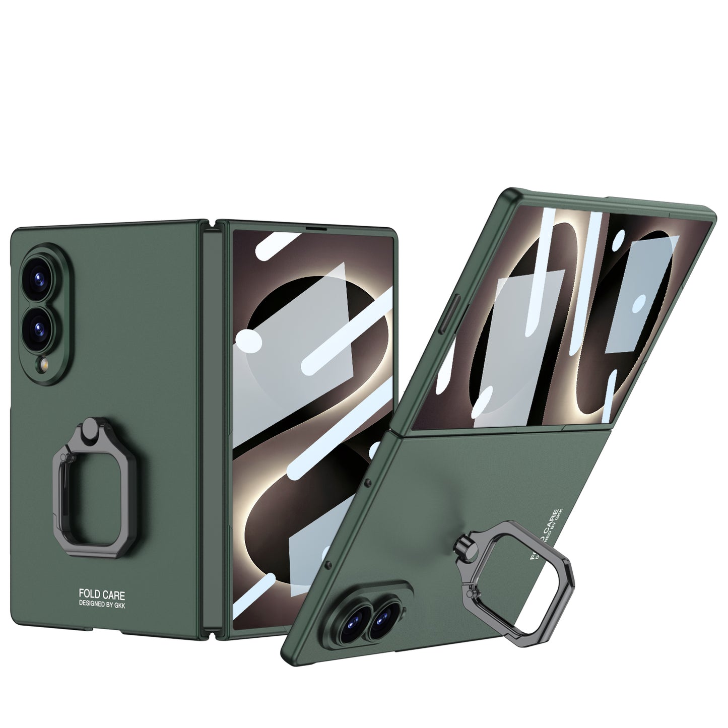 Galaxy Z Fold 8/7/6/5 Wide Ultra Fashion Phone Case with Built-In Tempered Glass & Ring Holder