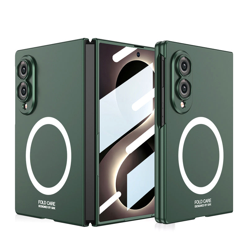 Galaxy Z Fold 8/7/6/5/4 Wide Ultra Fashion Phone Case with Built-In Tempered Glass & Magnetic Coil