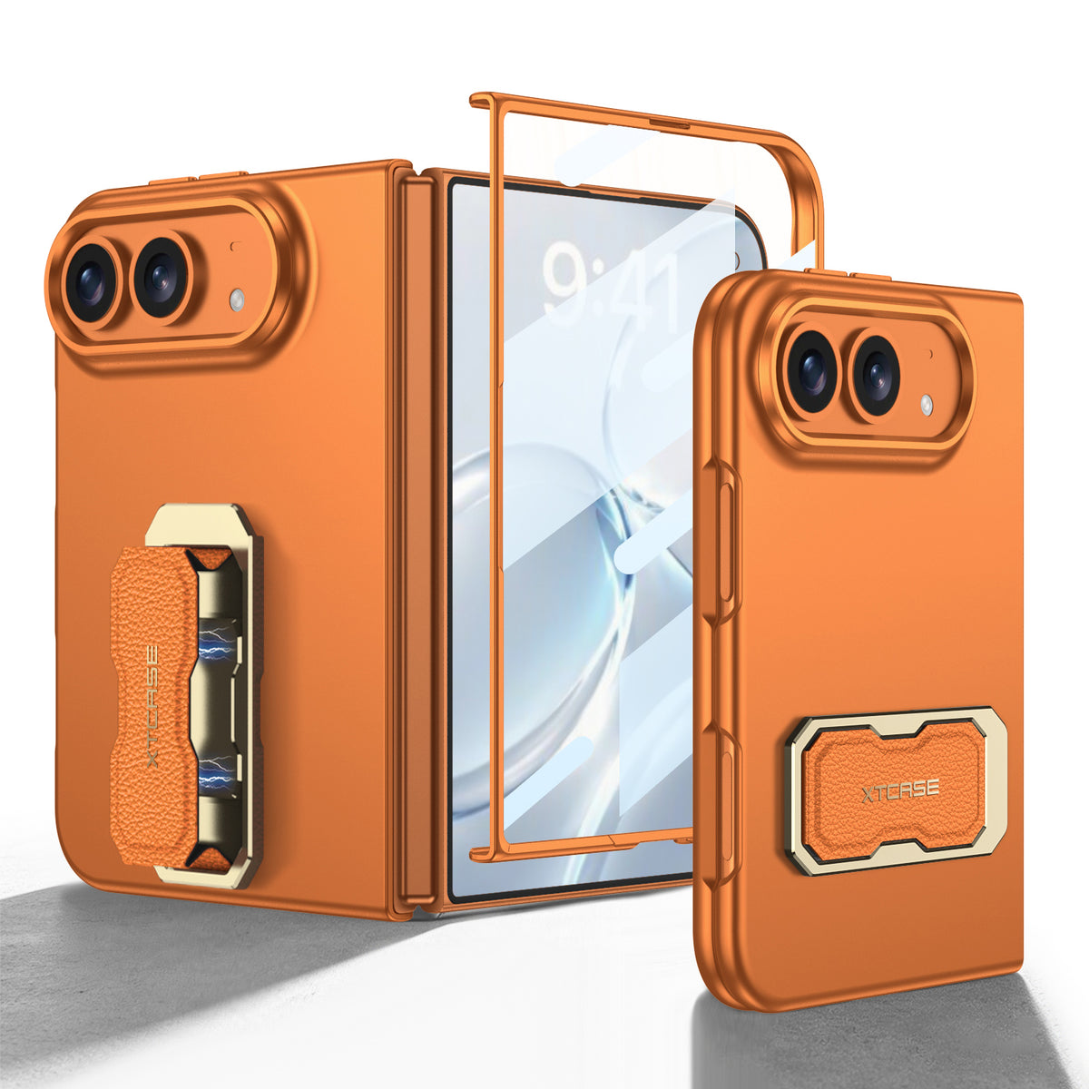 iPhone Ultra | Slim Full‑Coverage Phone Case Built-in Tempered Glass Film & Magnetic Finger‑Ring Grip