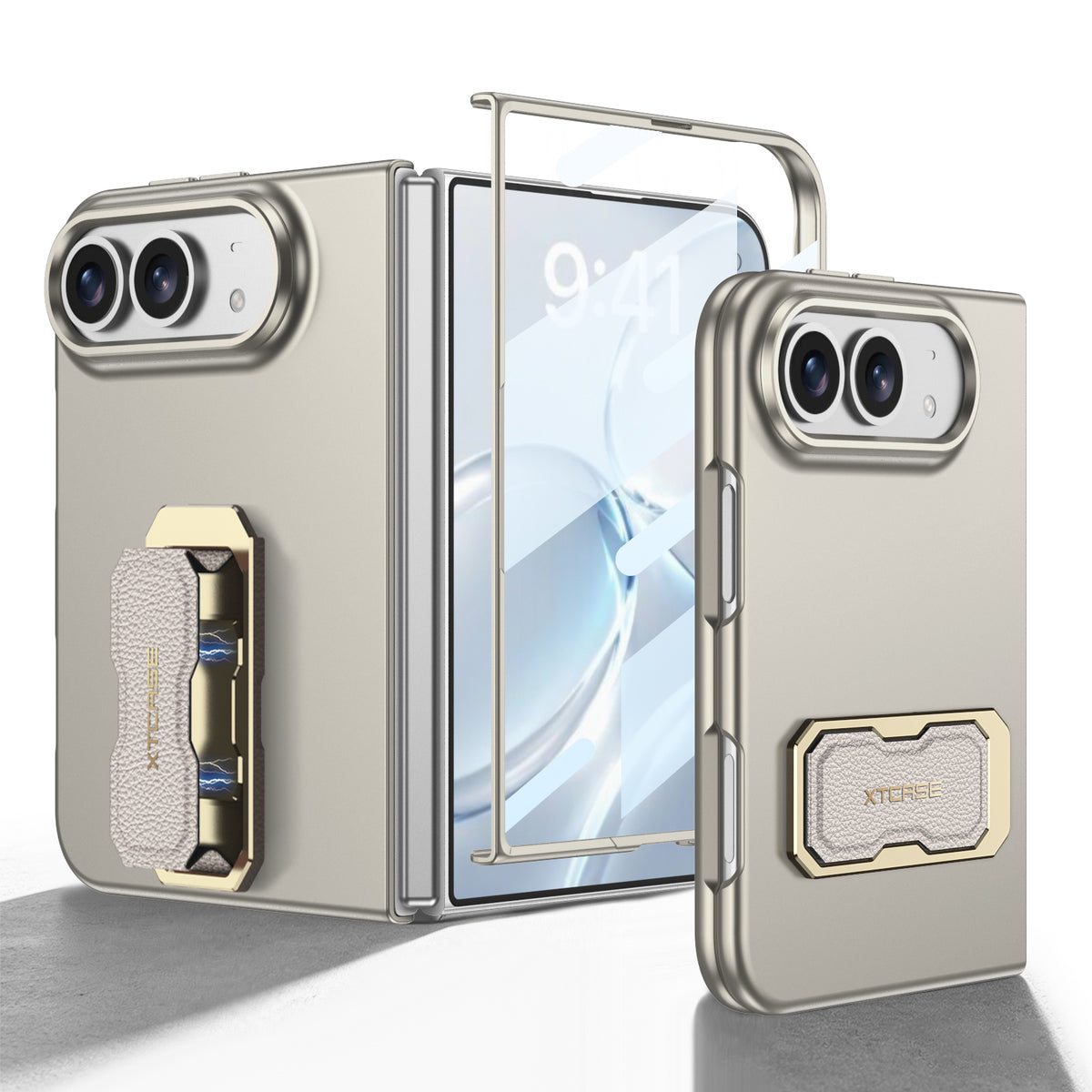 iPhone Ultra | Slim Full‑Coverage Phone Case Built-in Tempered Glass Film & Magnetic Finger‑Ring Grip