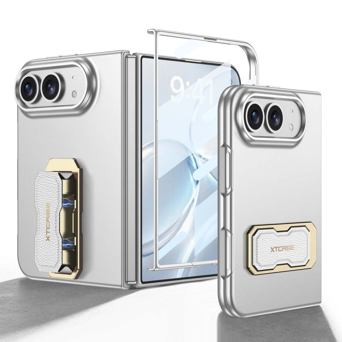 iPhone Ultra | Slim Full‑Coverage Phone Case Built-in Tempered Glass Film & Magnetic Finger‑Ring Grip