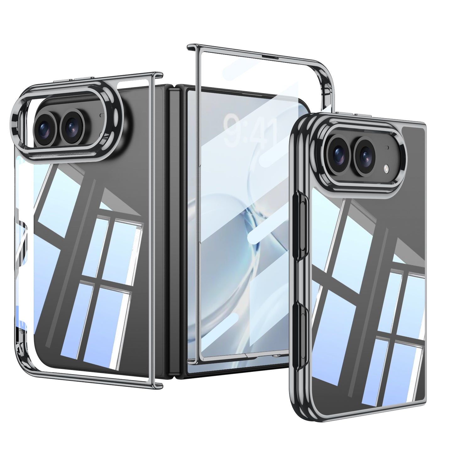 iPhone Ultra | Ultra‑Slim Clear Plating Phone Case Built-in Tempered Glass Film