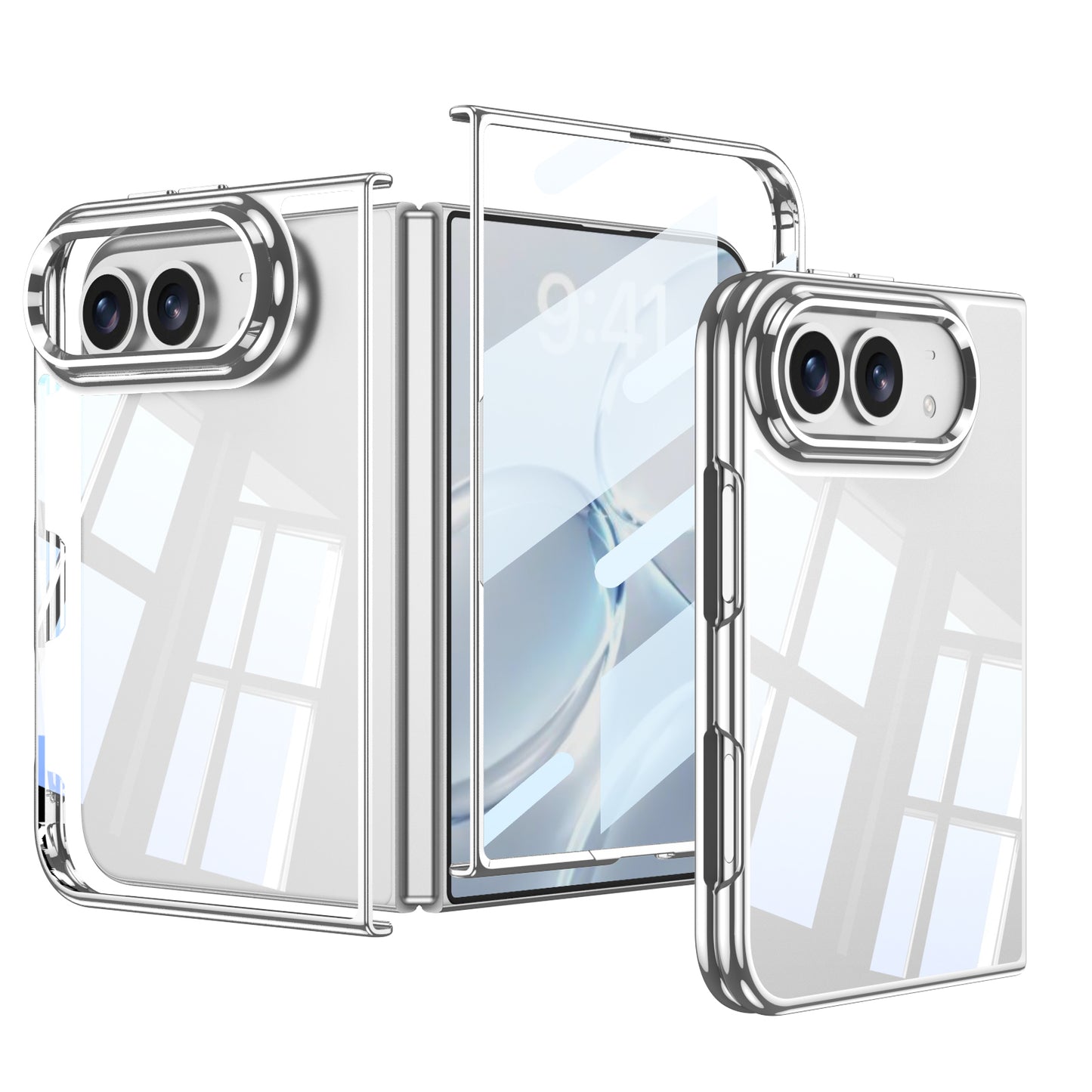 iPhone Ultra | Ultra‑Slim Clear Plating Phone Case Built-in Tempered Glass Film
