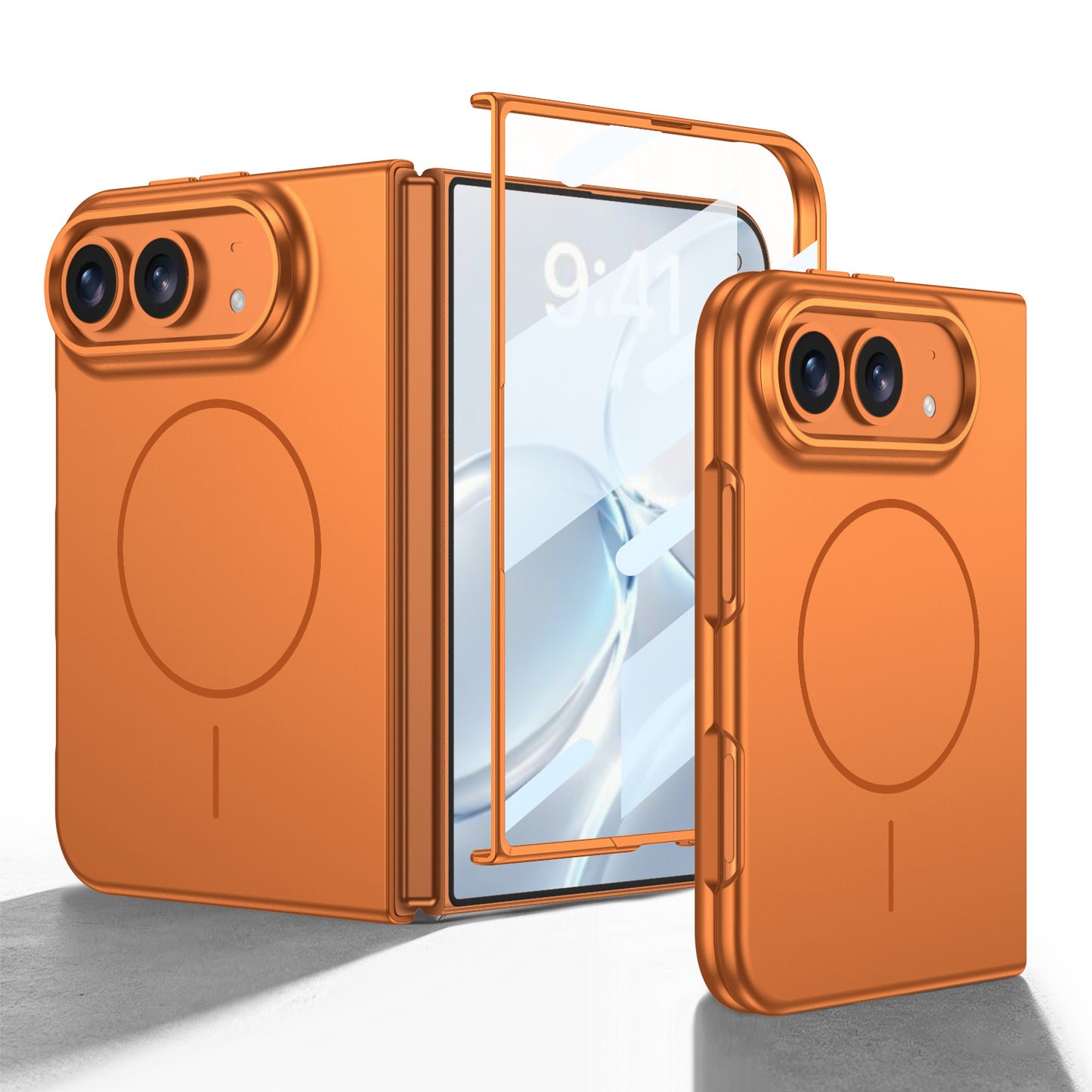 iPhone Ultra | Slim Full‑Coverage Phone Case Built-in Tempered Glass Film & Magnetic Ring