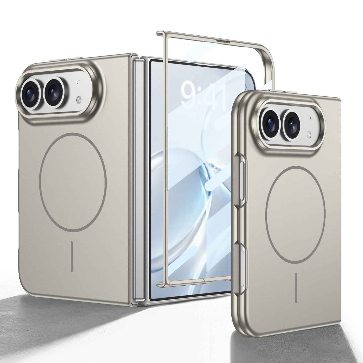iPhone Ultra | Slim Full‑Coverage Phone Case Built-in Tempered Glass Film & Magnetic Ring