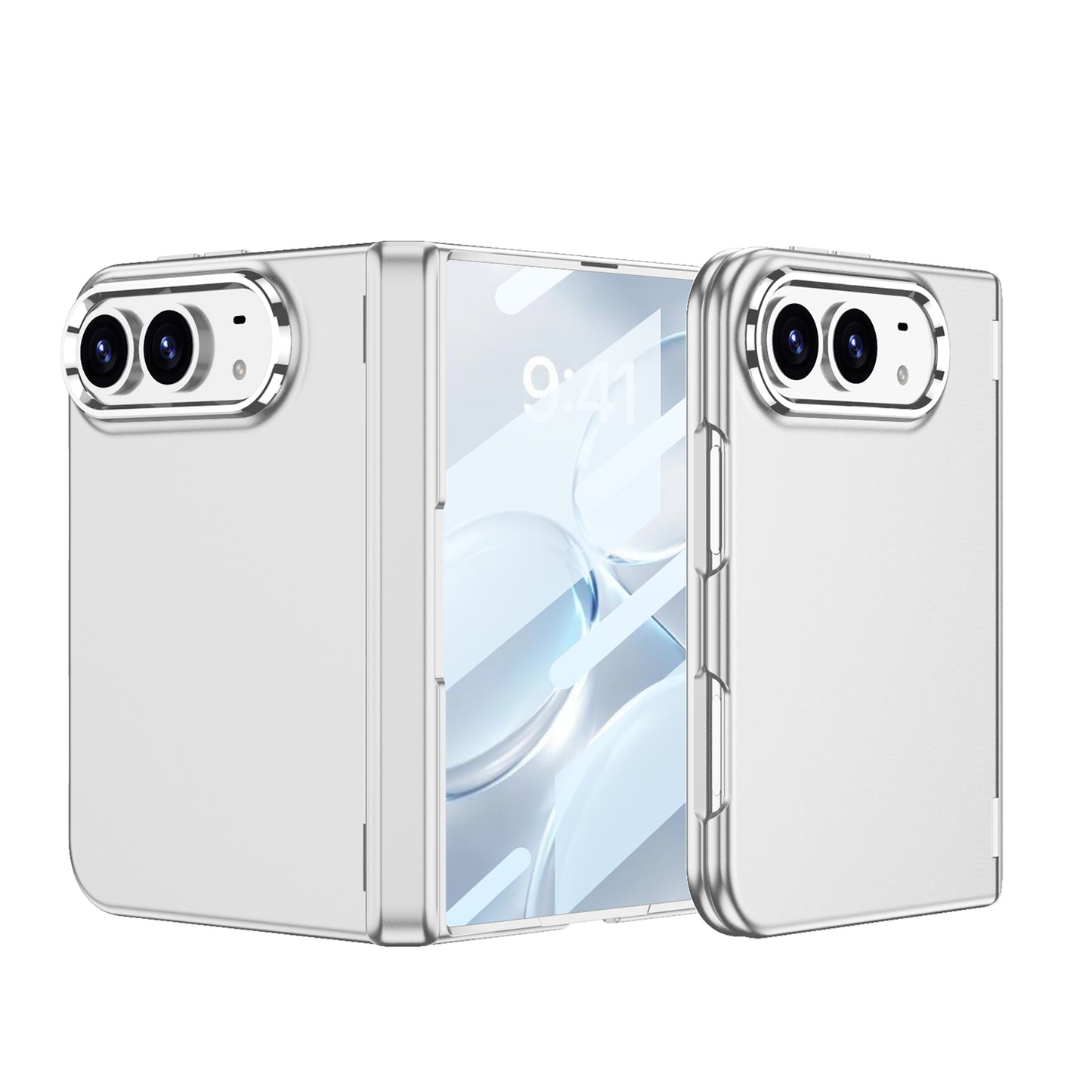 iPhone Ultra - Magnetic Hinge Protection Fashion Cover Built-in Tempered Glass Film