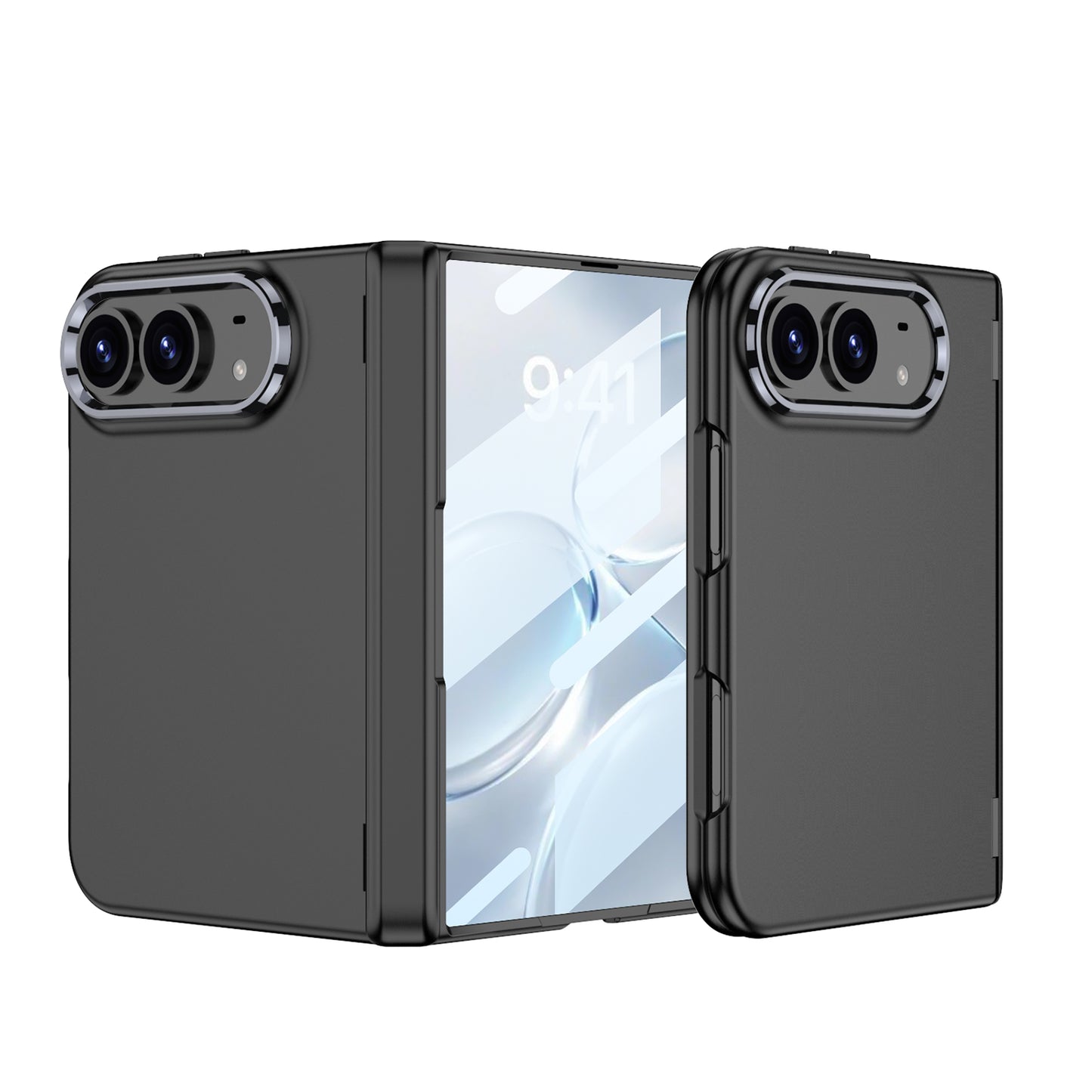 iPhone Ultra - Magnetic Hinge Protection Fashion Cover Built-in Tempered Glass Film