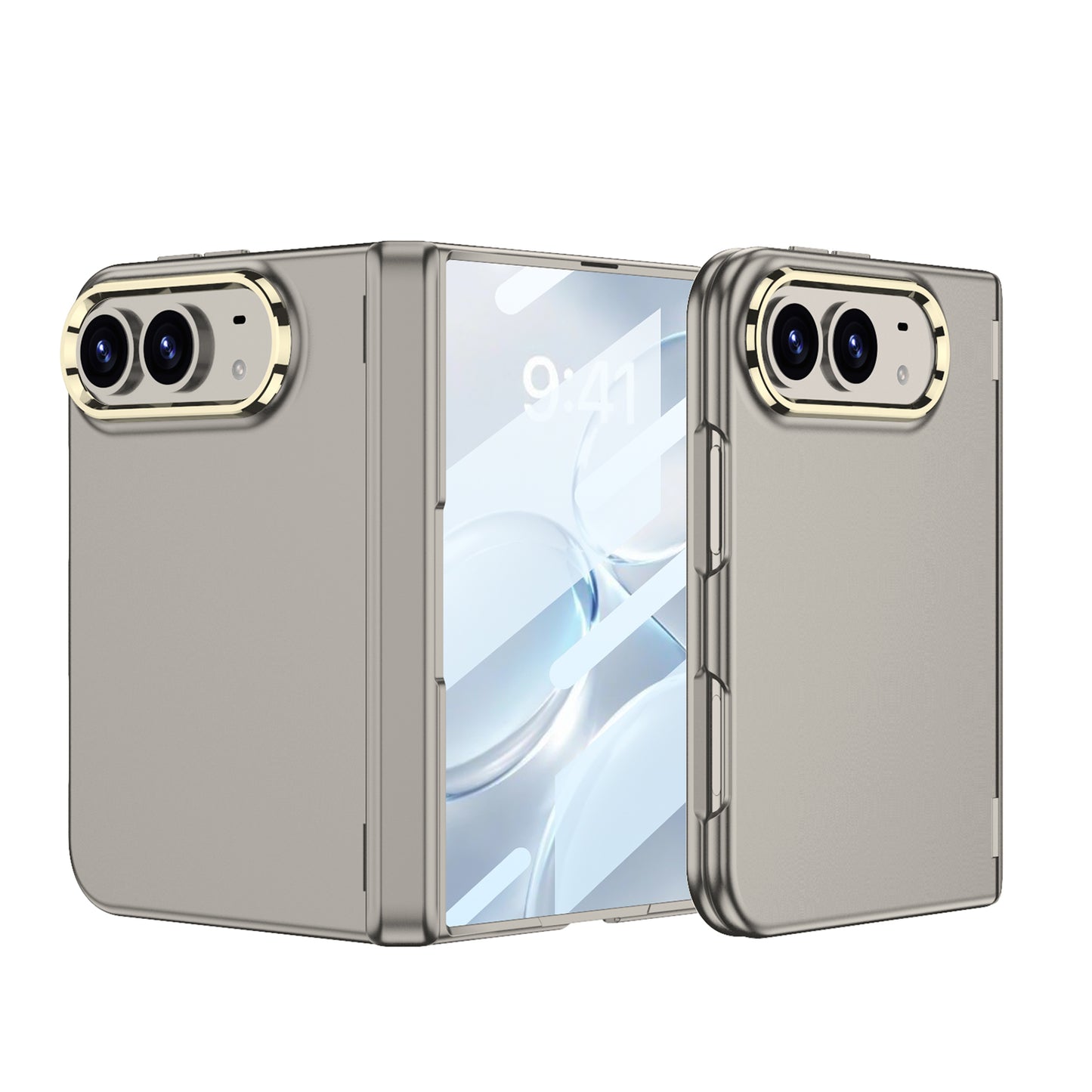 iPhone Ultra - Magnetic Hinge Protection Fashion Cover Built-in Tempered Glass Film