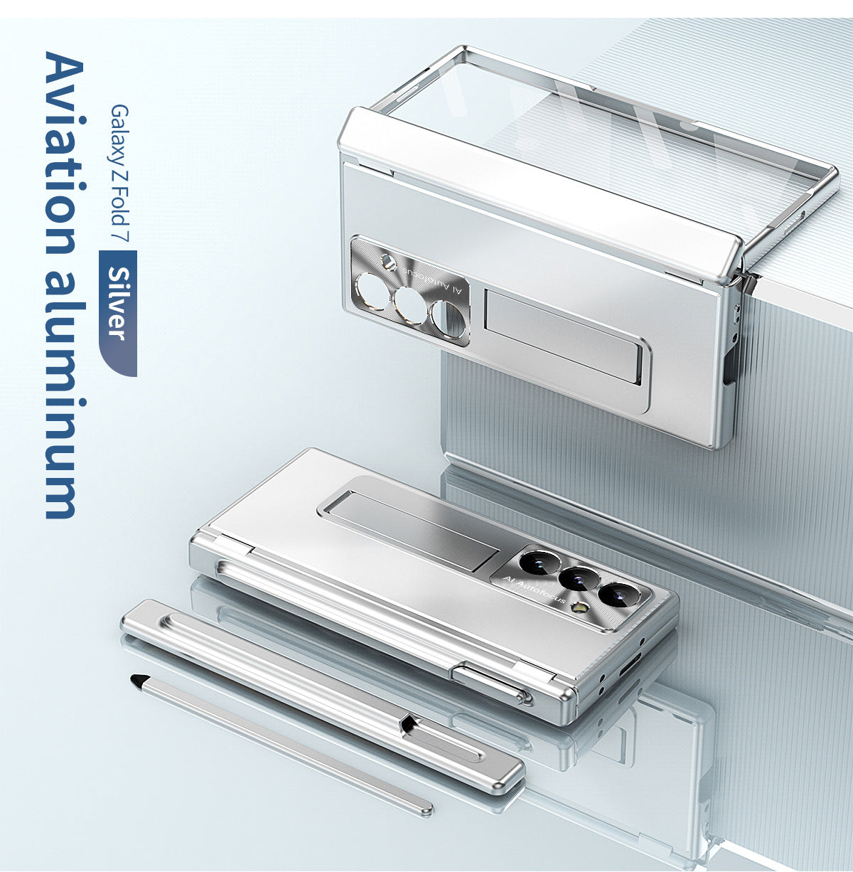 Aluminum Alloy Electroplating Shockproof Phone Case For Galaxy Z Fold 7/6/5/4/3