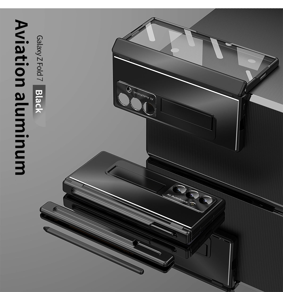 Aluminum Alloy Electroplating Shockproof Phone Case For Galaxy Z Fold 7/6/5/4/3