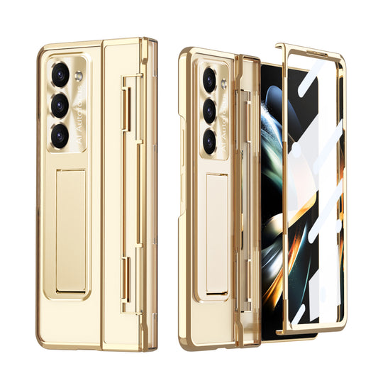 Armor Electroplated Anti-fall Protective Phone Case For Samsung Galaxy Z Fold3/4/5 With Back Screen Glass - Mycasety Mycasety