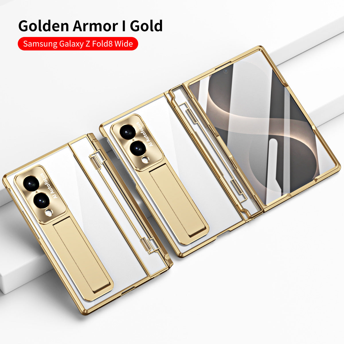Armor Electroplated Shockproof Phone Case With Screen Protector For Galaxy Z Fold 8/7/6/5/4/3 Wide Ultra