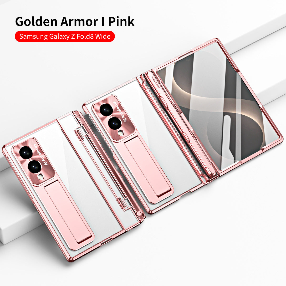 Armor Electroplated Shockproof Phone Case With Screen Protector For Galaxy Z Fold 8/7/6/5/4/3 Wide Ultra