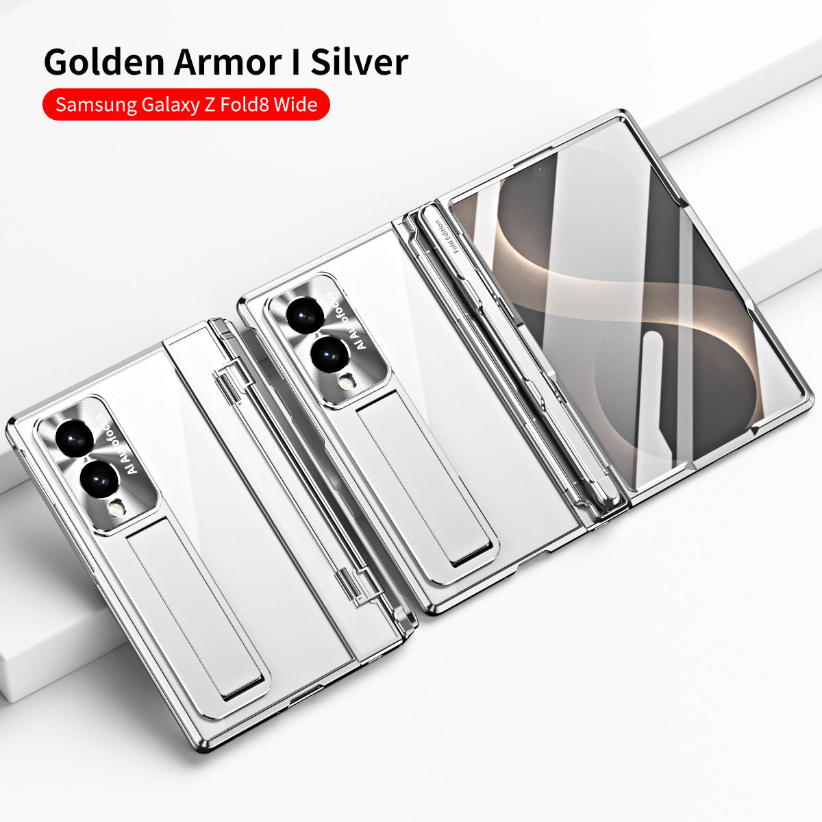 Armor Electroplated Shockproof Phone Case With Screen Protector For Galaxy Z Fold 8/7/6/5/4/3 Wide Ultra