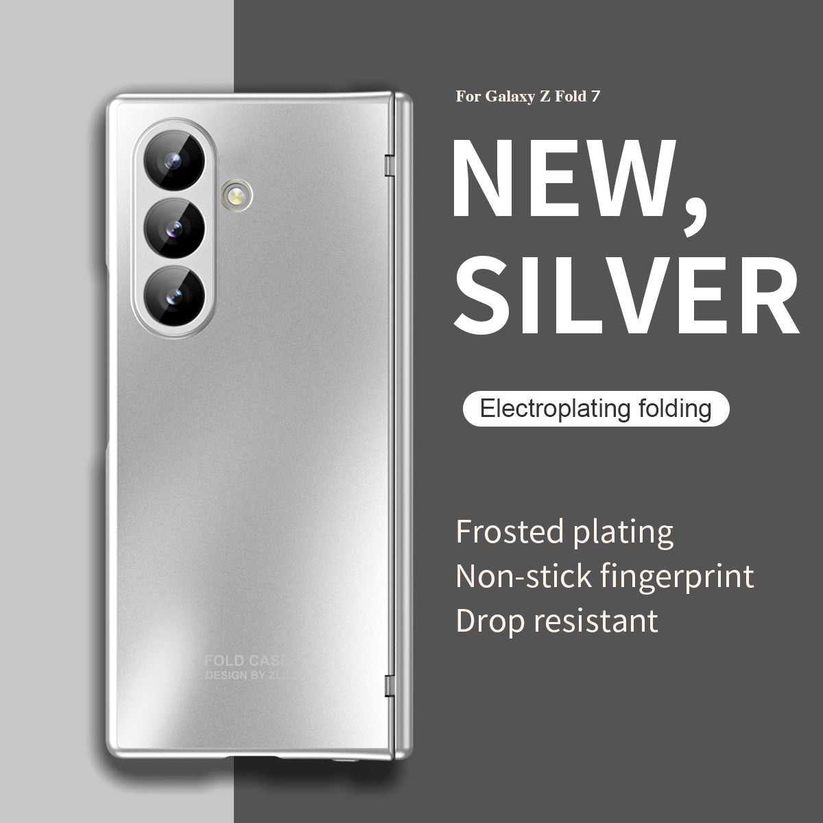 Electroplating Shockproof Phone Case With Back Screen Protector Film For Galaxy Z Fold 7/6/5/4/3