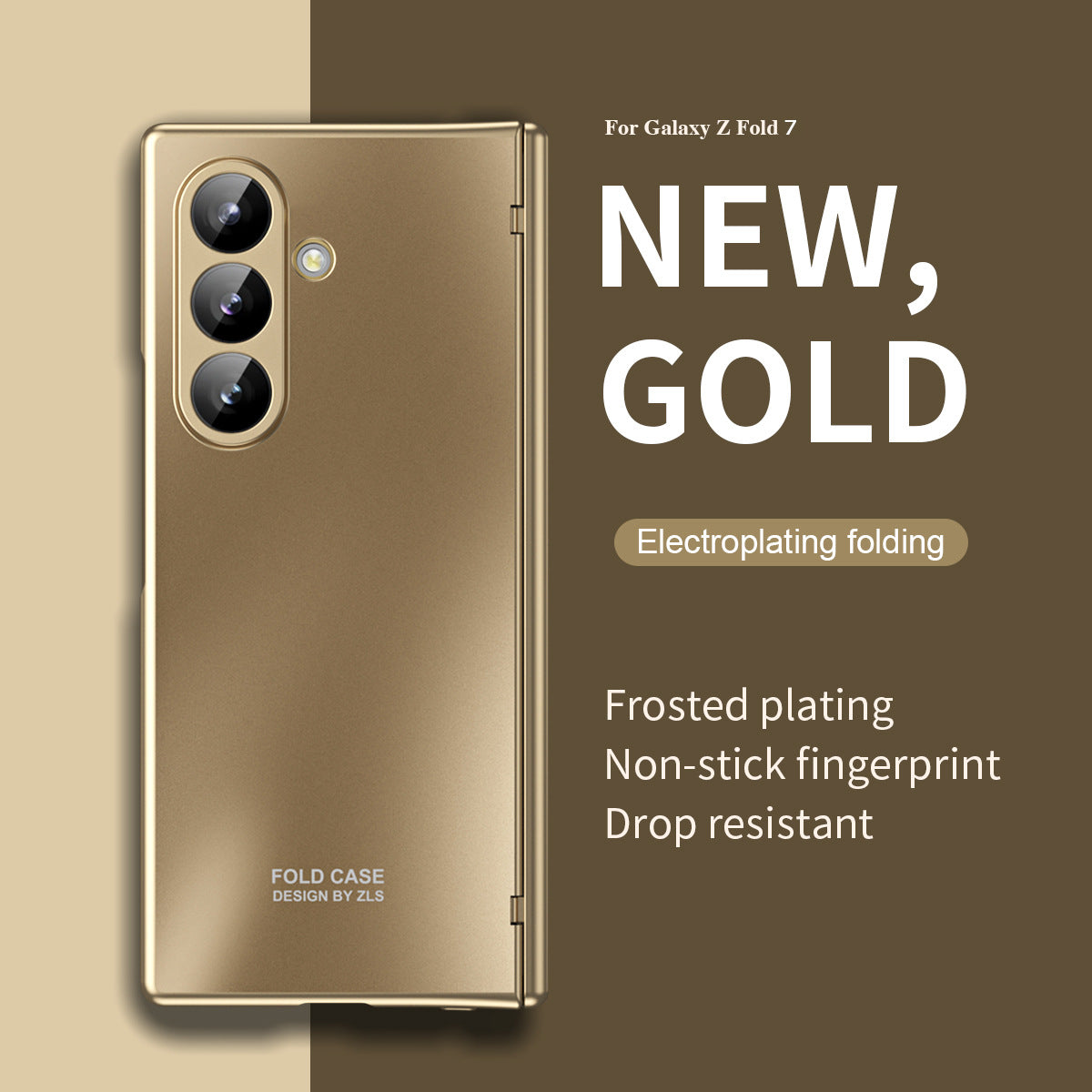 Electroplating Shockproof Phone Case With Back Screen Protector Film For Galaxy Z Fold 7/6/5/4/3