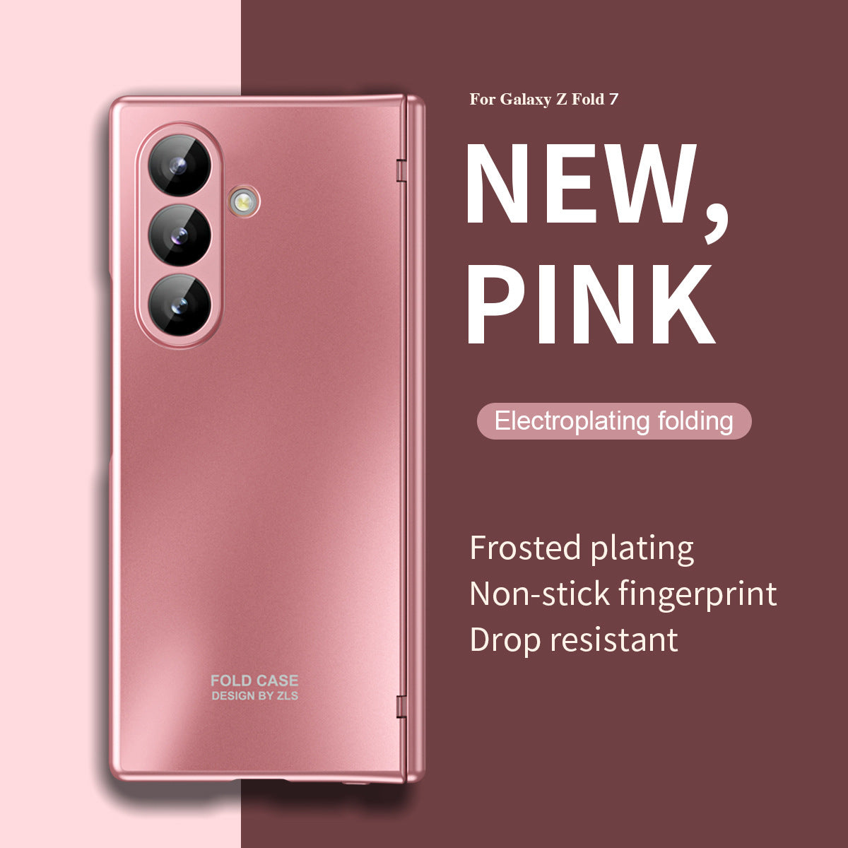 Electroplating Shockproof Phone Case With Back Screen Protector Film For Galaxy Z Fold 7/6/5/4/3