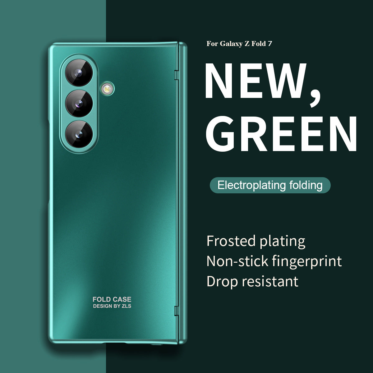 Electroplating Shockproof Phone Case With Back Screen Protector Film For Galaxy Z Fold 7/6/5/4/3