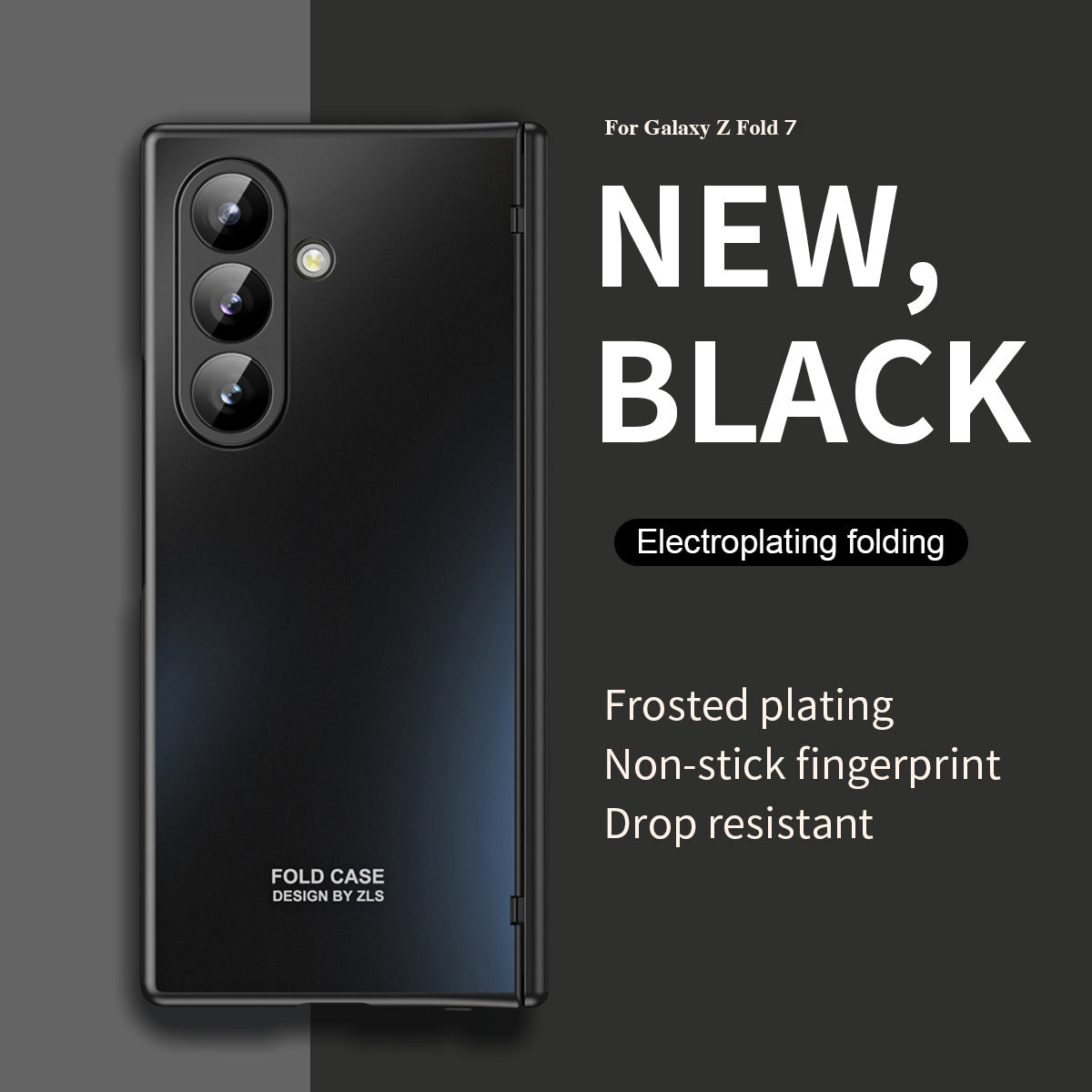 Electroplating Shockproof Phone Case With Back Screen Protector Film For Galaxy Z Fold 7/6/5/4/3