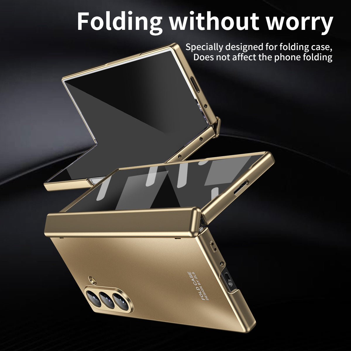Electroplating Shockproof Phone Case With Back Screen Protector Film For Galaxy Z Fold 7/6/5/4/3
