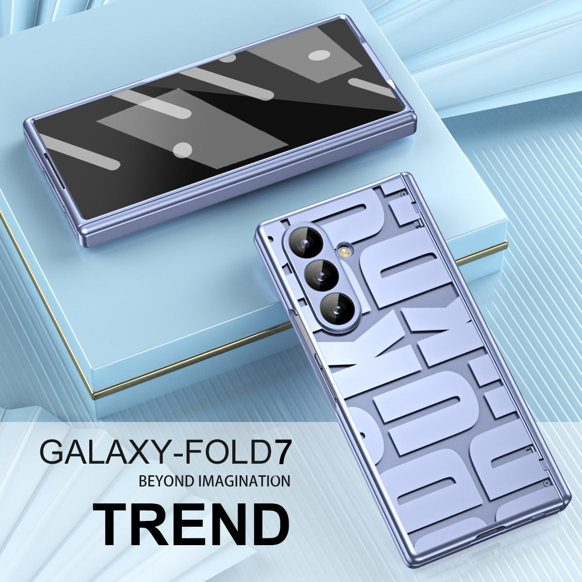 Trend Design Phantom Plating Hinge Protection Phone Case With Screen Film For Galaxy Z Fold 7/6/5/4/3