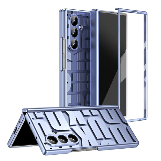 Trend Design Phantom Plating Hinge Protection Phone Case With Screen Film For Galaxy Z Fold 7/6/5/4/3