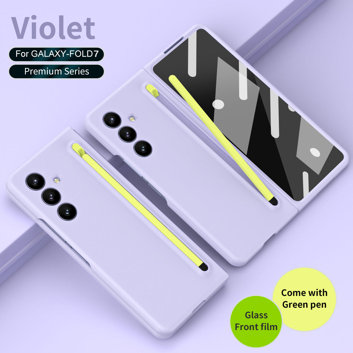 Anti-fall Protective Phone Case With Pen Tray Shell and Film For Galaxy Z Fold 7/6/5/4/3