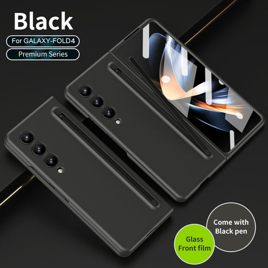 Anti-fall Protective Phone Case With Pen Tray Shell and Film For Samsung Galaxy Z Fold5 Fold4 Fold3 - Mycasety Mycasety