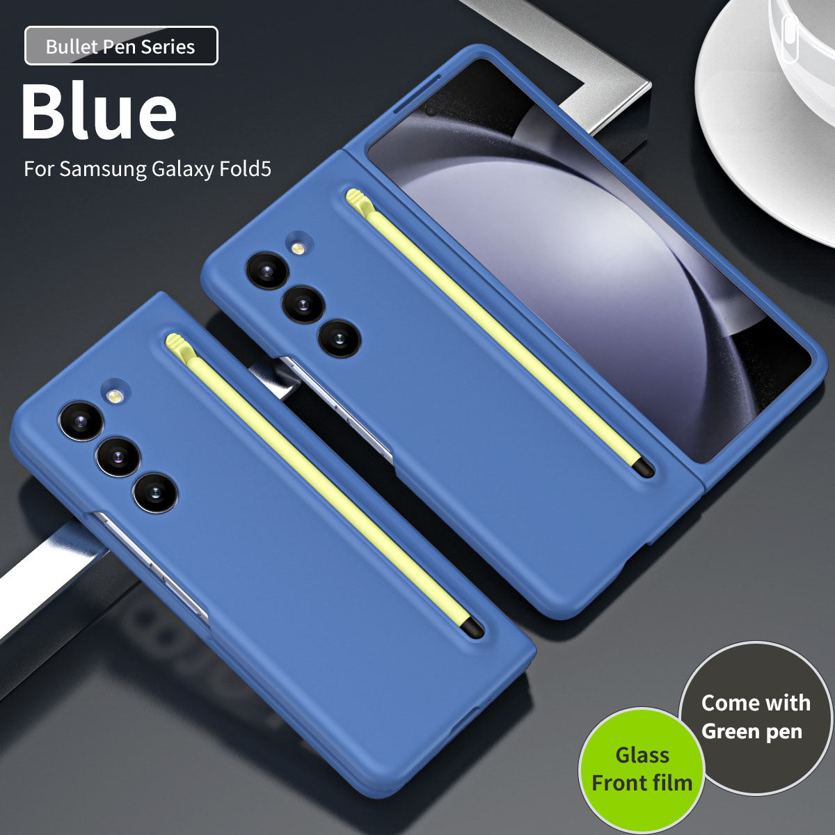 Anti-fall Protective Phone Case With Pen Tray Shell and Film For Samsung Galaxy Z Fold5 Fold4 Fold3 - mycasety2023 Mycasety
