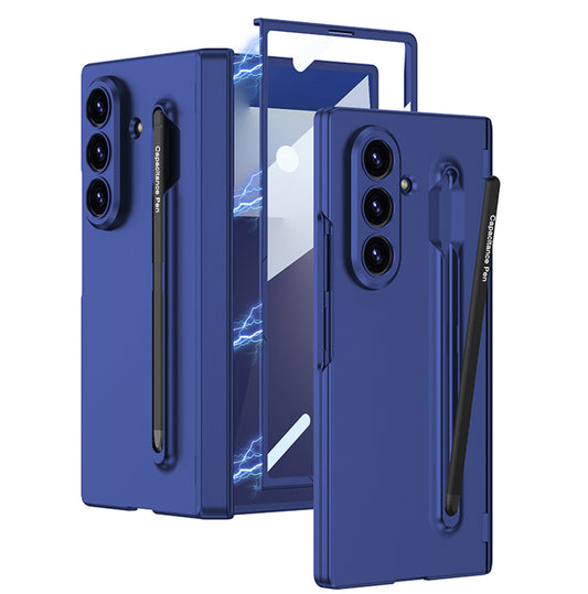 Magnetic Hinge Anti-fall Protective Phone Case With Pen Tray Shell and Film For Galaxy Z Fold5 Fold6 Fold7