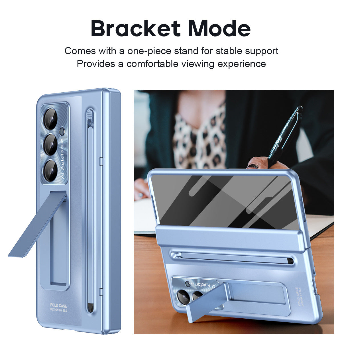 Armor Electroplated Anti-fall Protective Phone Case With Pen Tray Shell and Film For Galaxy Z Fold 7/6/5/4