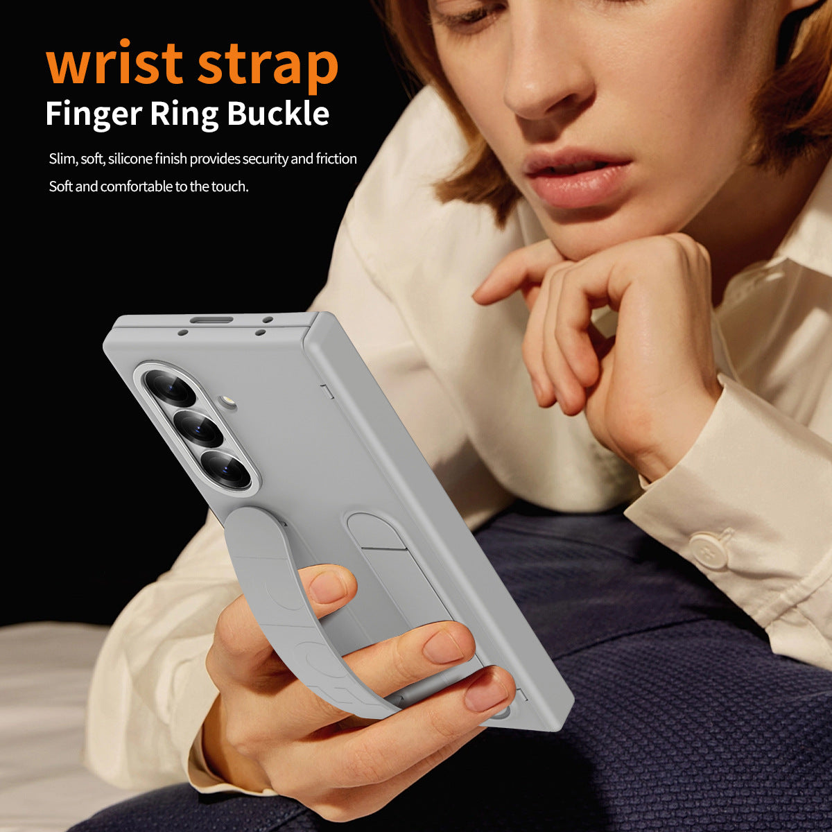 Wristband Holder Hinge Shockproof Phone Case With Screen Protector For Galaxy Z Fold 7/6/5/4/3