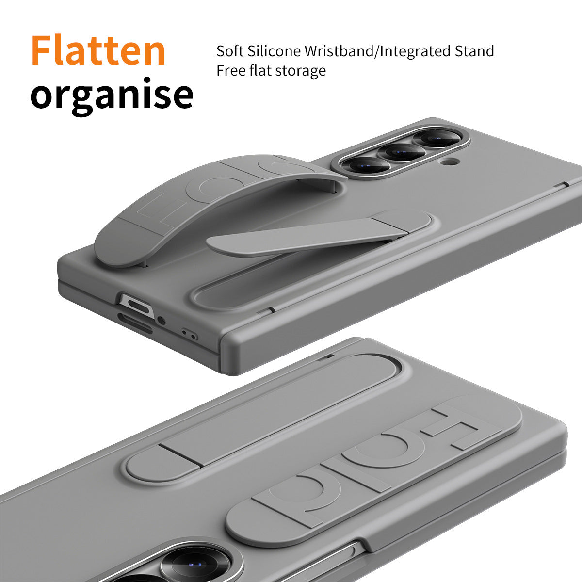 Wristband Holder Hinge Shockproof Phone Case With Screen Protector For Galaxy Z Fold 7/6/5/4/3