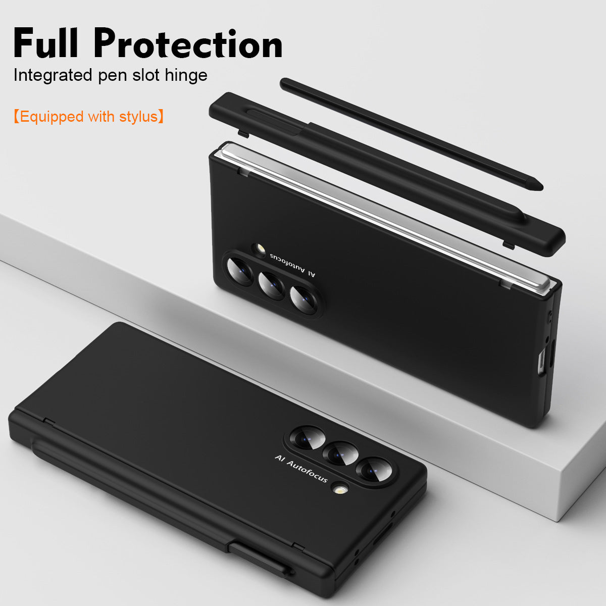 Shockproof Phone Case With Glass Front Film & Stylus For Galaxy Z Fold 6/7