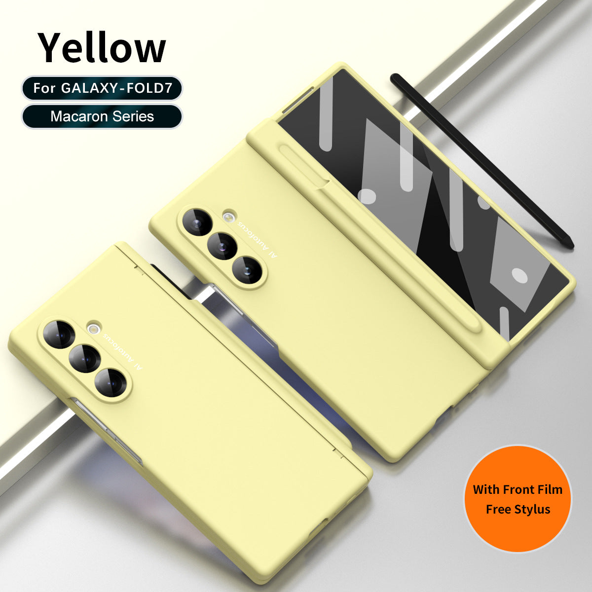 Shockproof Phone Case With Glass Front Film & Stylus For Galaxy Z Fold 6/7