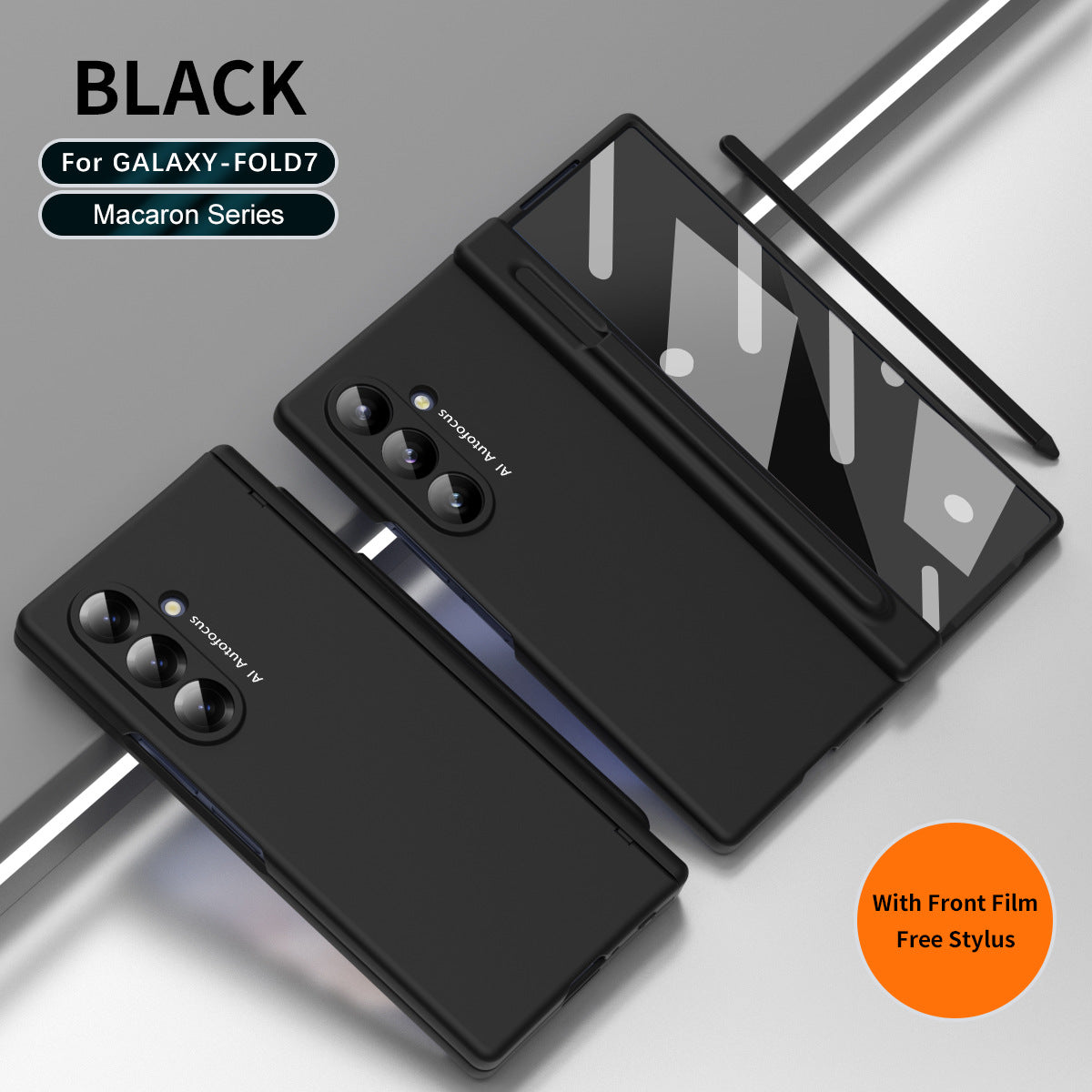 Shockproof Phone Case With Glass Front Film & Stylus For Galaxy Z Fold 6/7