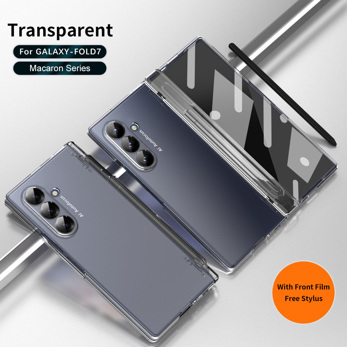 Shockproof Phone Case With Glass Front Film & Stylus For Galaxy Z Fold 6/7