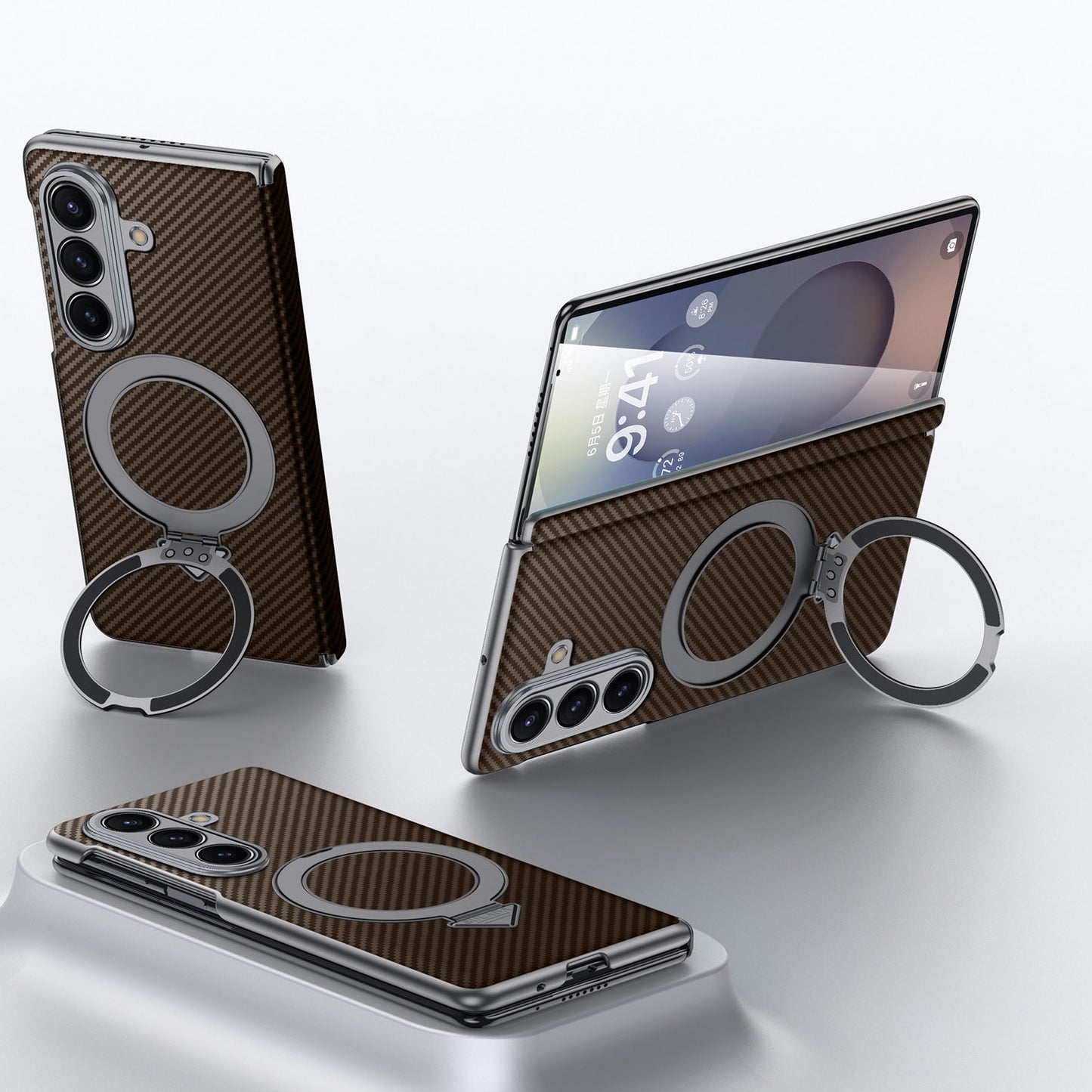 Luxurious Phone Case With Magnetic Bracket For Galaxy Z Fold 7