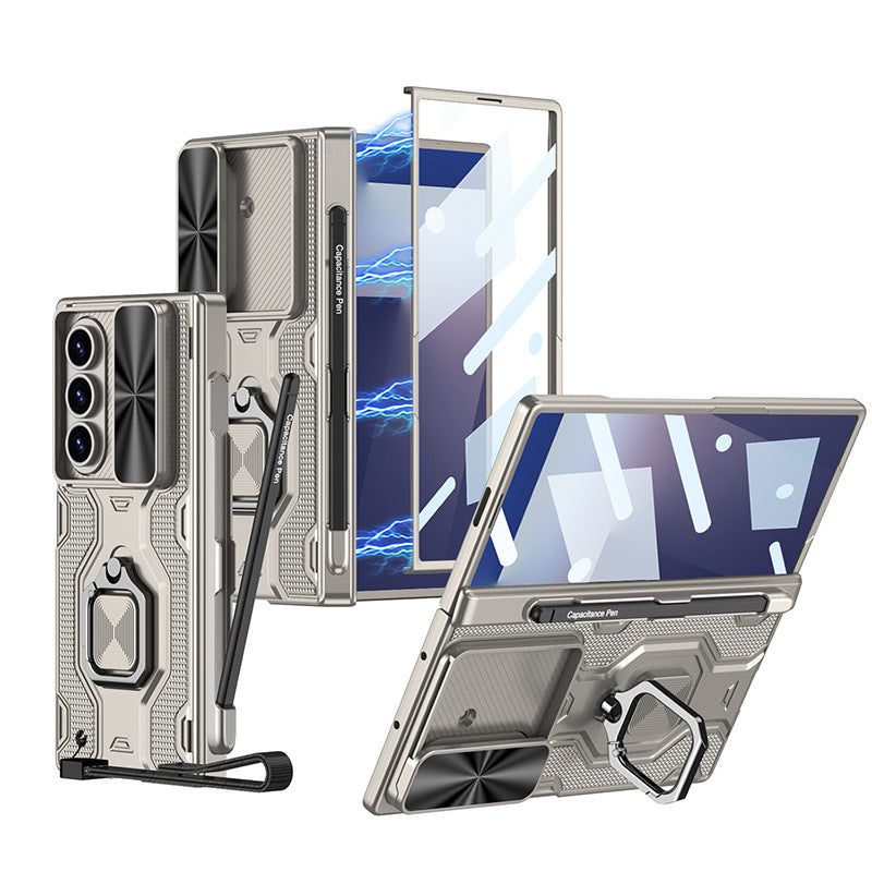 Armor Outdoor All-inclusive Phone Case With Pen Slot & Snap Ring For Galaxy Z Fold 7
