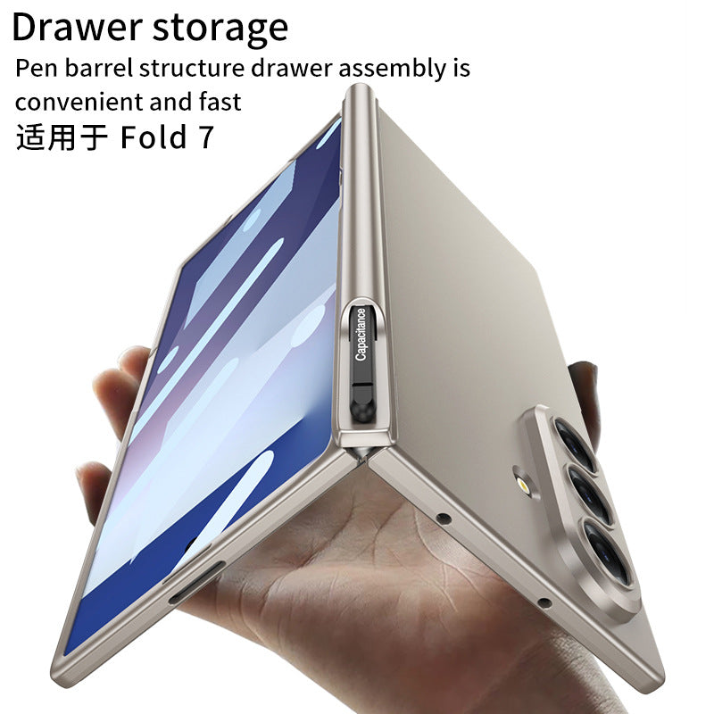 Magnetic Hinge All-included Phone Case With Pen Box For Galaxy Z Fold 7/6/5/4/3