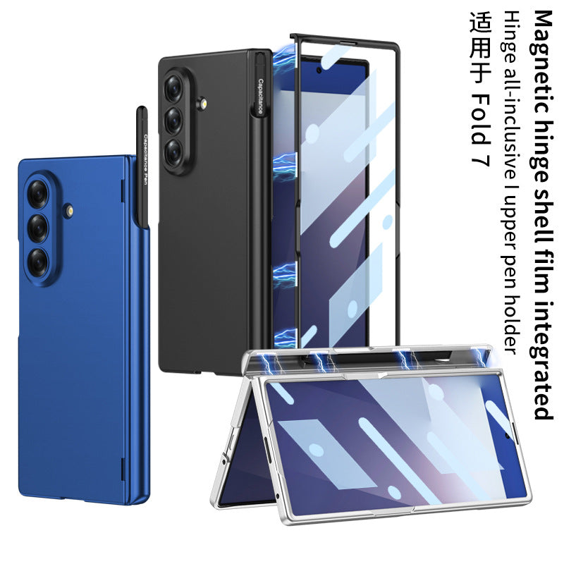 Magnetic Hinge All-included Phone Case With Pen Box For Galaxy Z Fold 7/6/5/4/3