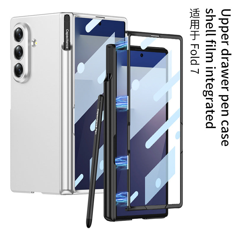 Magnetic Hinge All-included Phone Case With Pen Box For Galaxy Z Fold 7/6/5/4/3