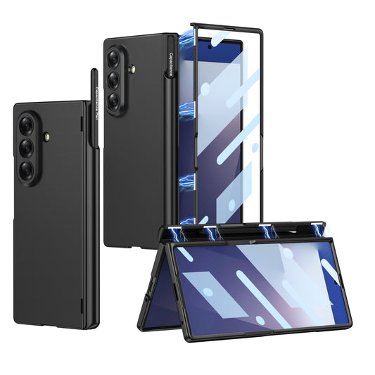 Magnetic Hinge All-included Phone Case With Pen Box For Galaxy Z Fold 7/6/5/4/3
