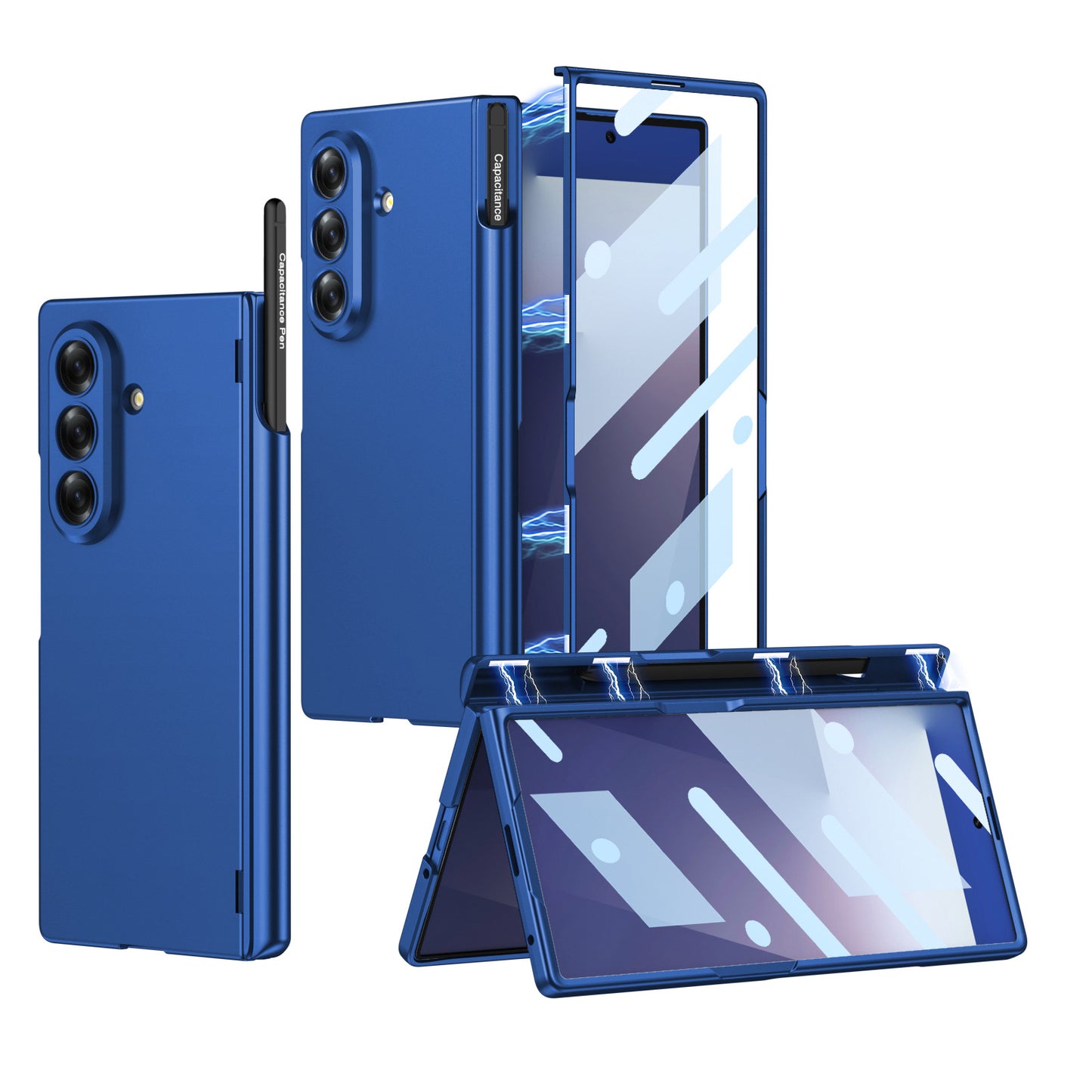 Magnetic Hinge All-included Phone Case With Pen Box For Galaxy Z Fold 7/6/5/4/3