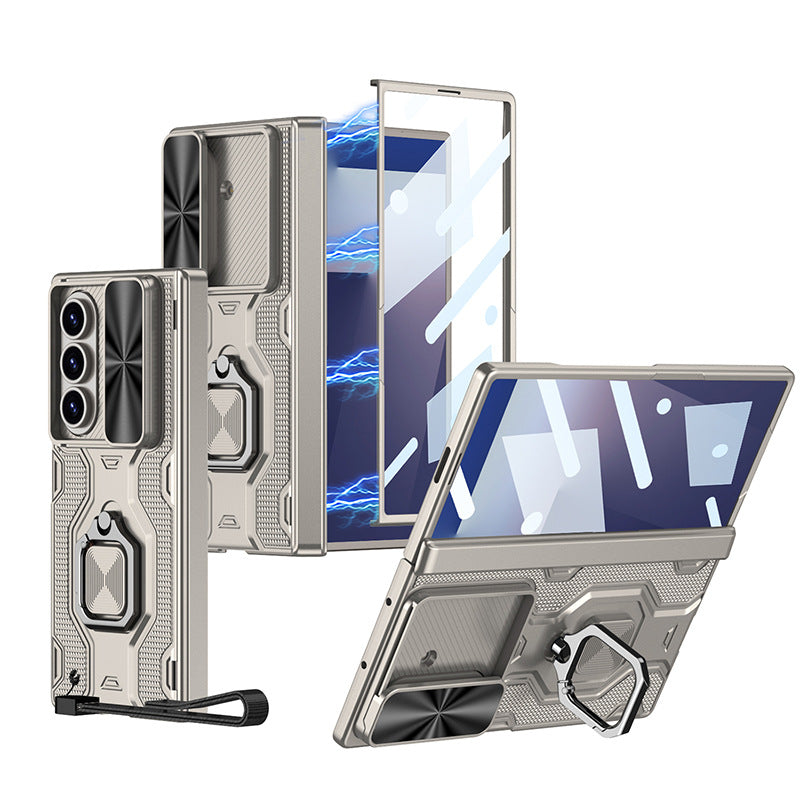 Armor Outdoor All-inclusive Phone Case With Snap Ring & Back Screen Protector For Galaxy Z Fold 7