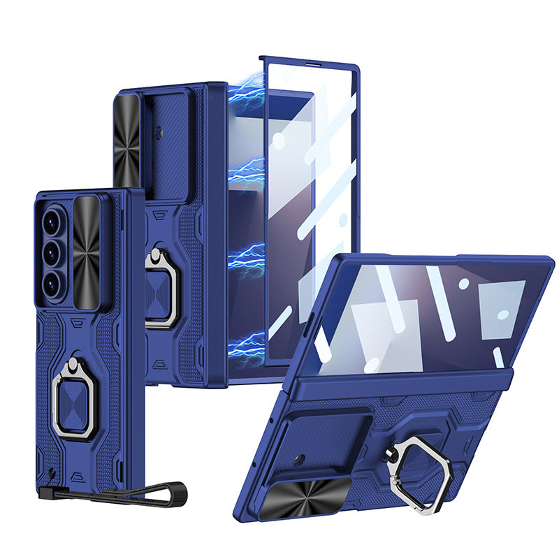 Armor Outdoor All-inclusive Phone Case With Snap Ring & Back Screen Protector For Galaxy Z Fold 7