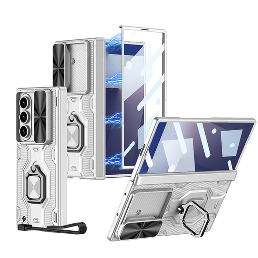 Armor Outdoor All-inclusive Phone Case With Snap Ring & Back Screen Protector For Galaxy Z Fold 7